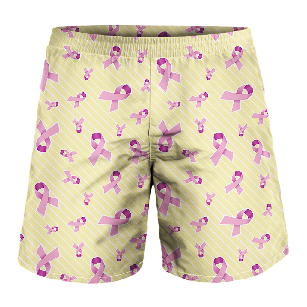 Pastel Breast Cancer Awareness Print Men's Shorts