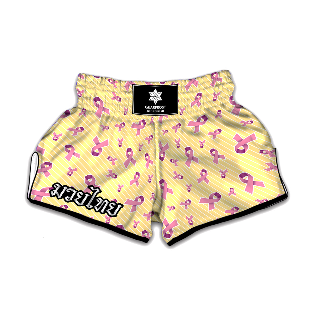 Pastel Breast Cancer Awareness Print Muay Thai Boxing Shorts