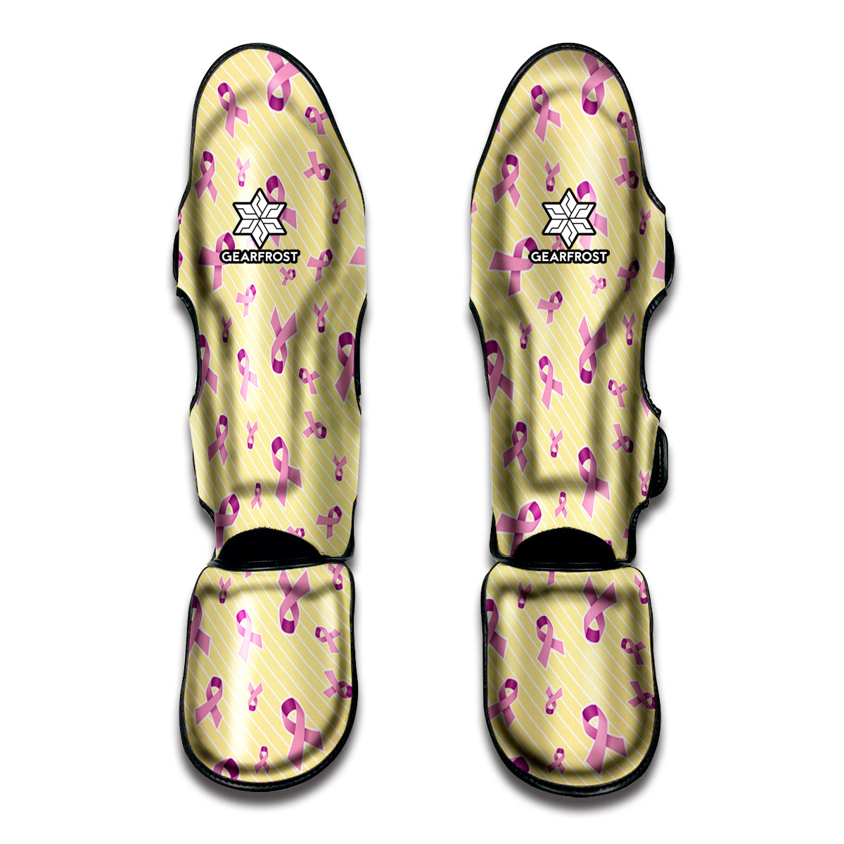 Pastel Breast Cancer Awareness Print Muay Thai Shin Guards