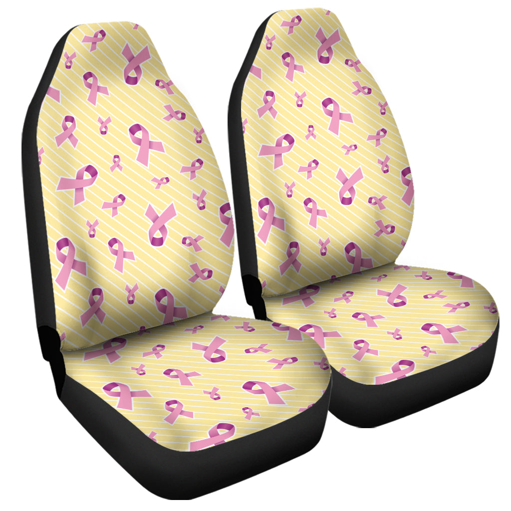 Pastel Breast Cancer Awareness Print Universal Fit Car Seat Covers