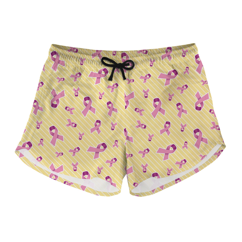 Pastel Breast Cancer Awareness Print Women's Shorts