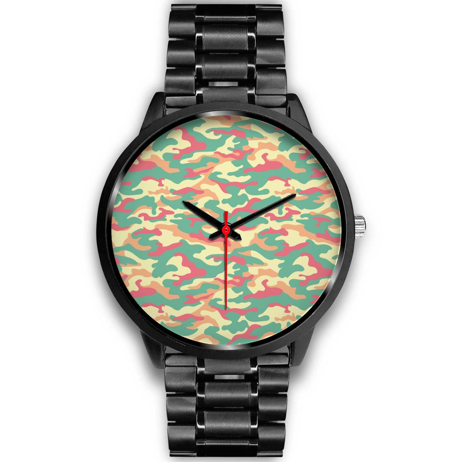 Pastel Camouflage Print Black Watch