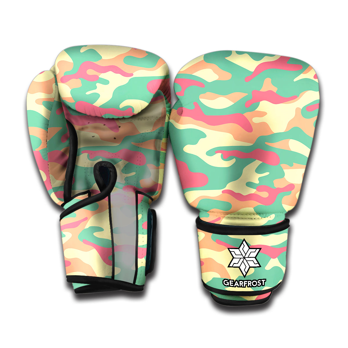 Pastel Camouflage Print Boxing Gloves