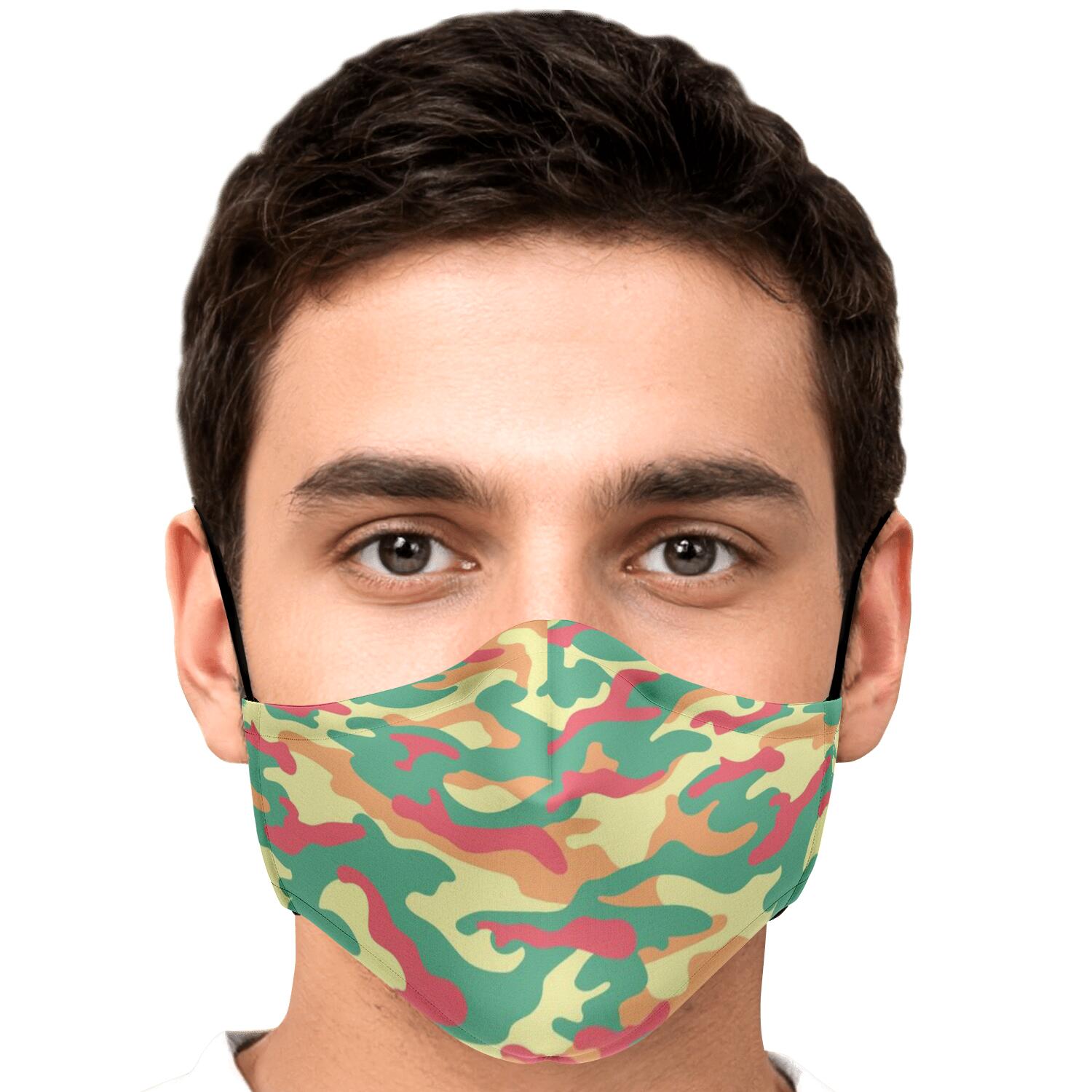 Pastel Camouflage Print Face Mask