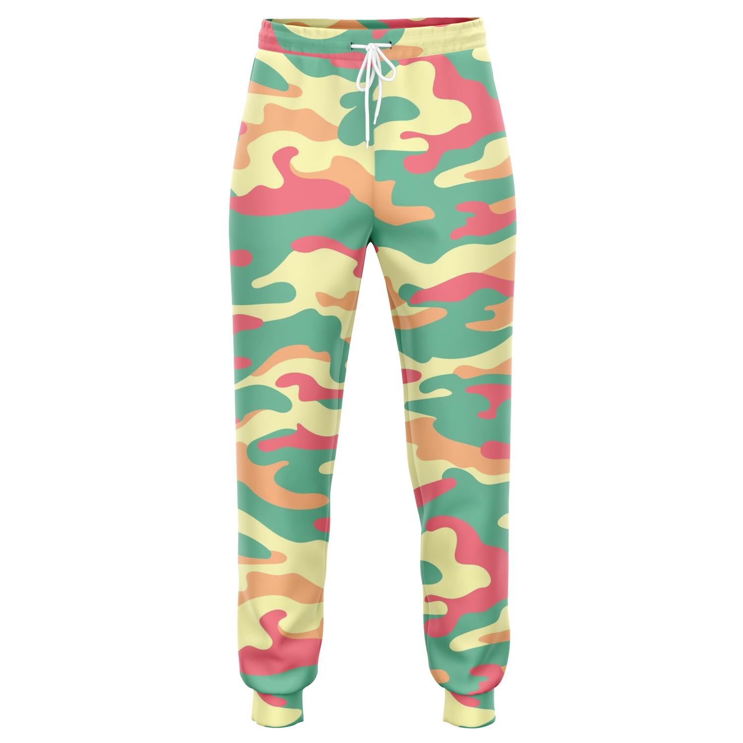 Pastel Camouflage Print Jogger Pants