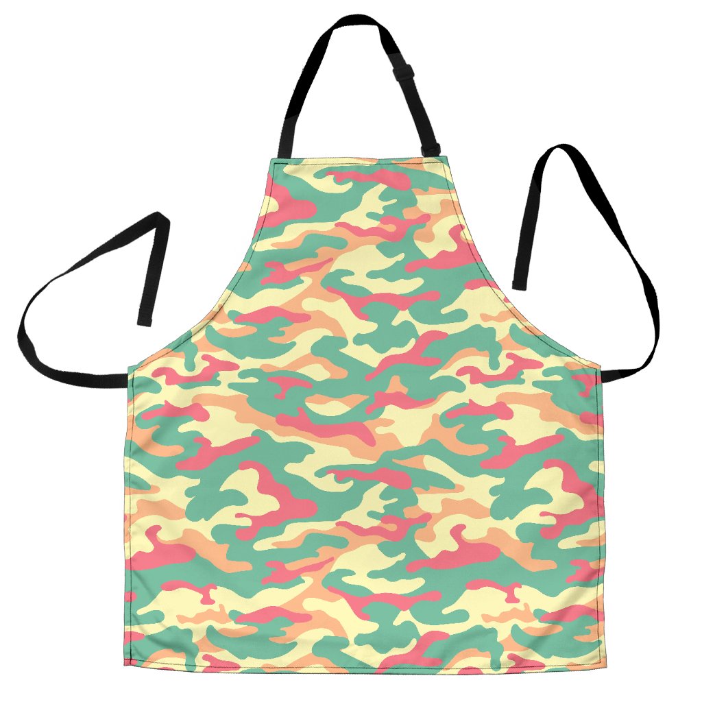 Pastel Camouflage Print Men's Apron