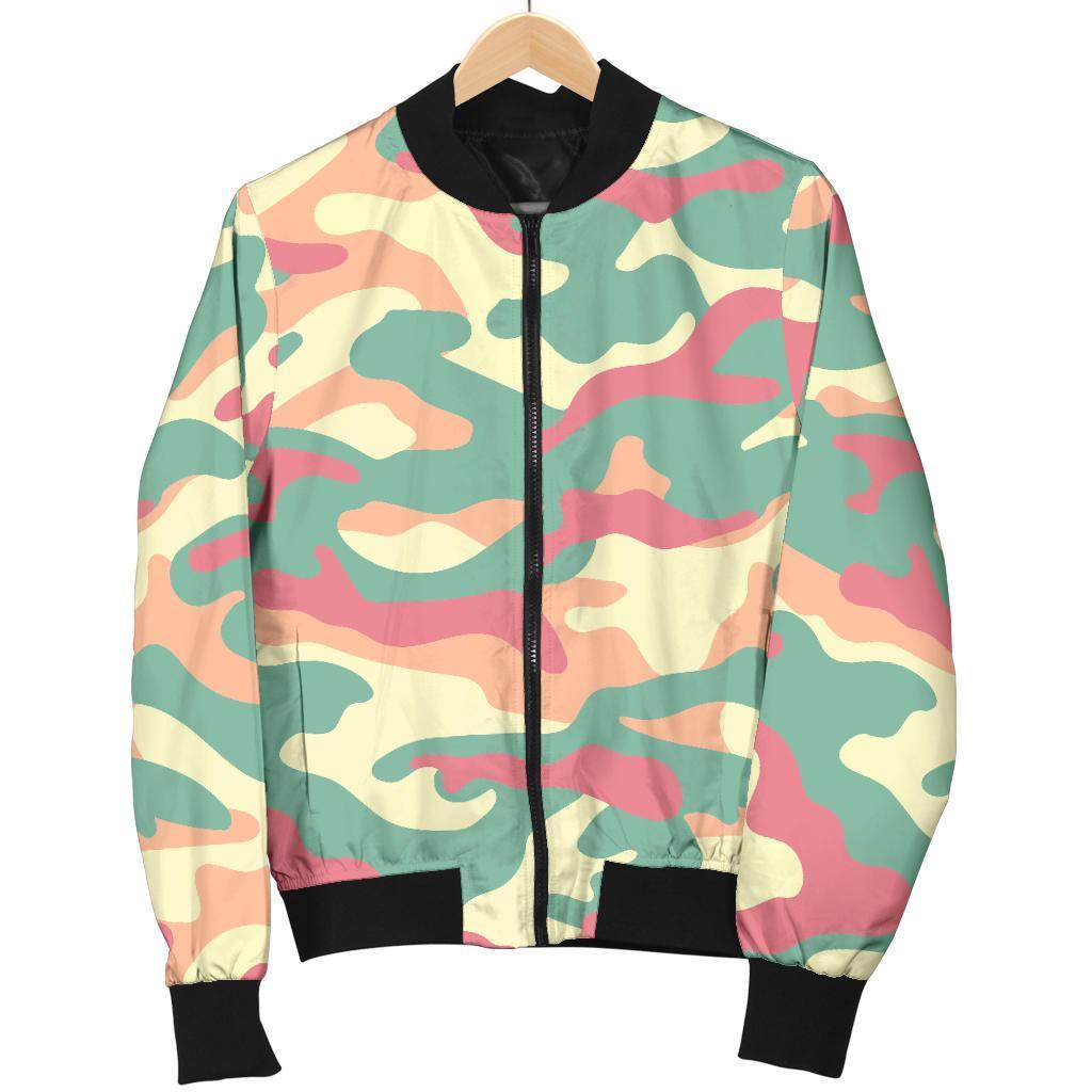 Pastel Camouflage Print Men's Bomber Jacket