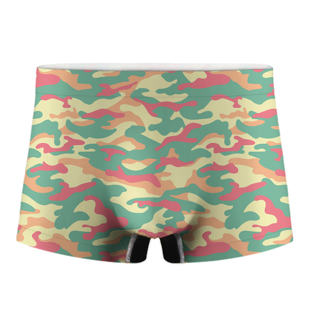 Pastel Camouflage Print Men's Boxer Briefs