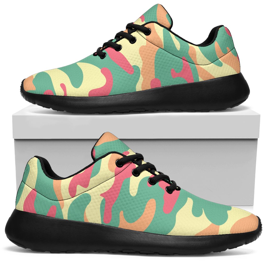 Pastel Camouflage Print Sport Sneakers