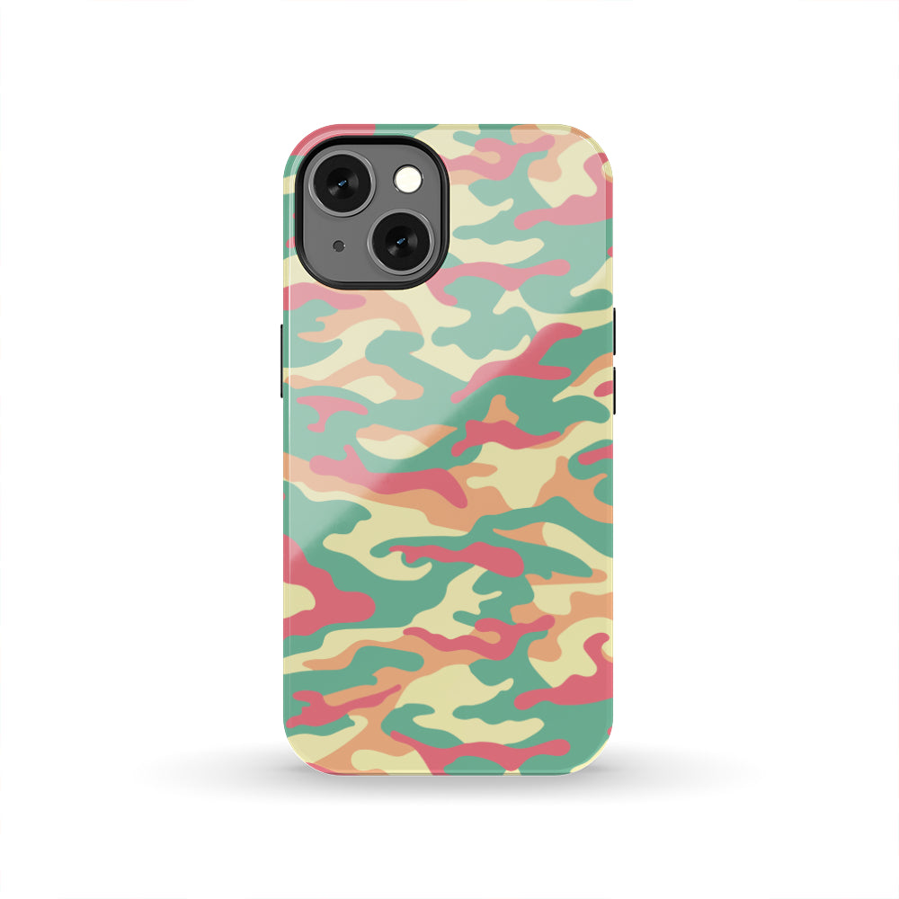 Pastel Camouflage Print Tough Phone Case