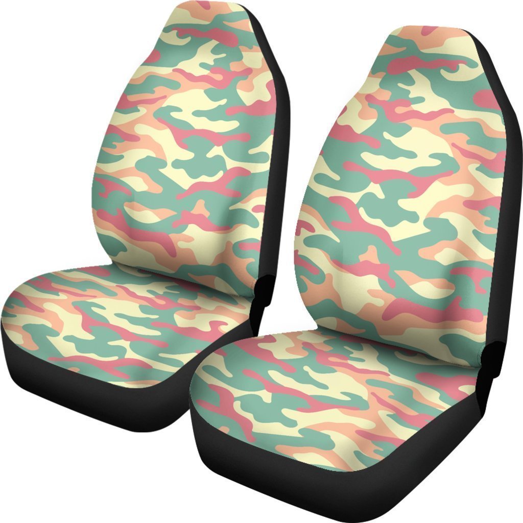 Pastel Camouflage Print Universal Fit Car Seat Covers