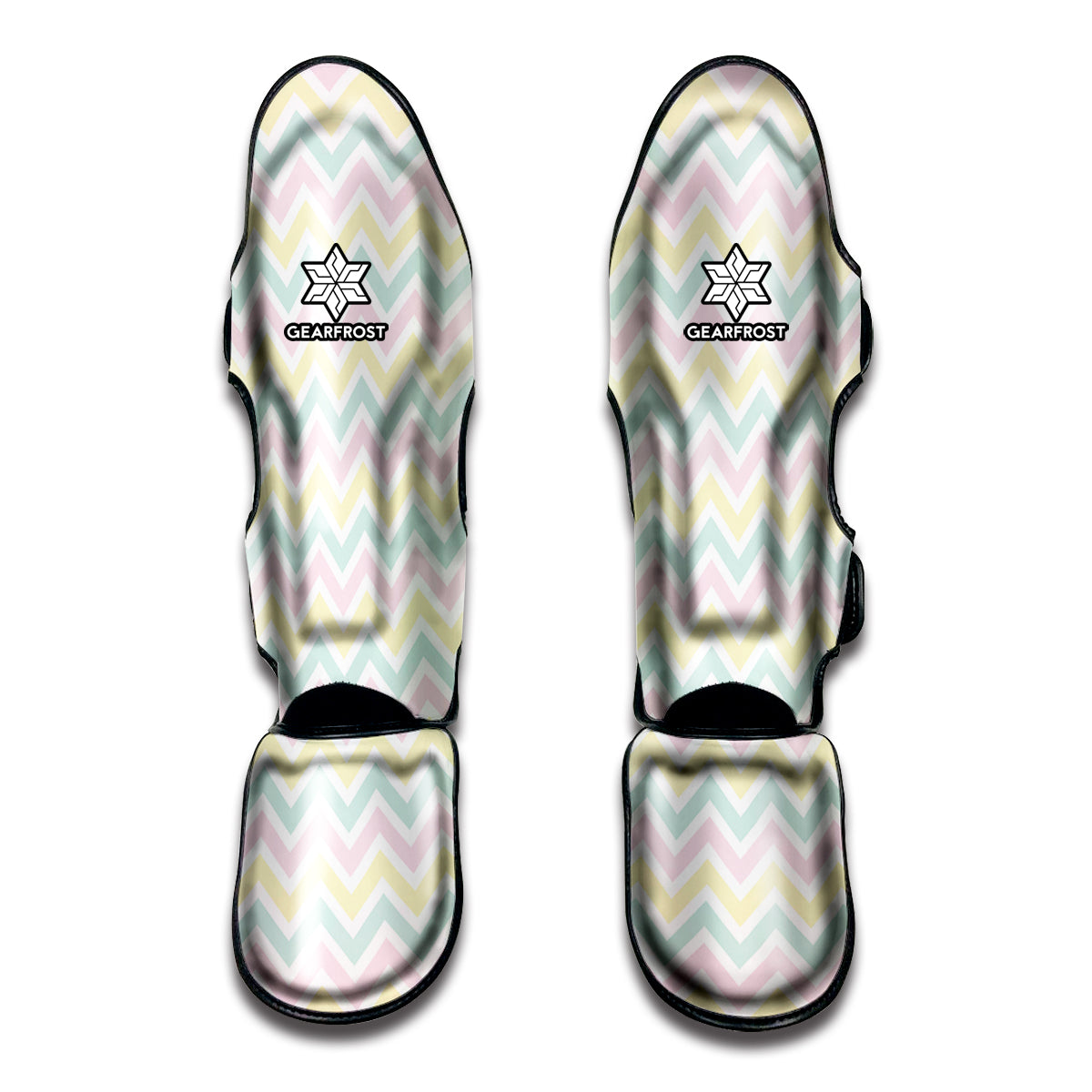 Pastel Chevron Pattern Print Muay Thai Shin Guards