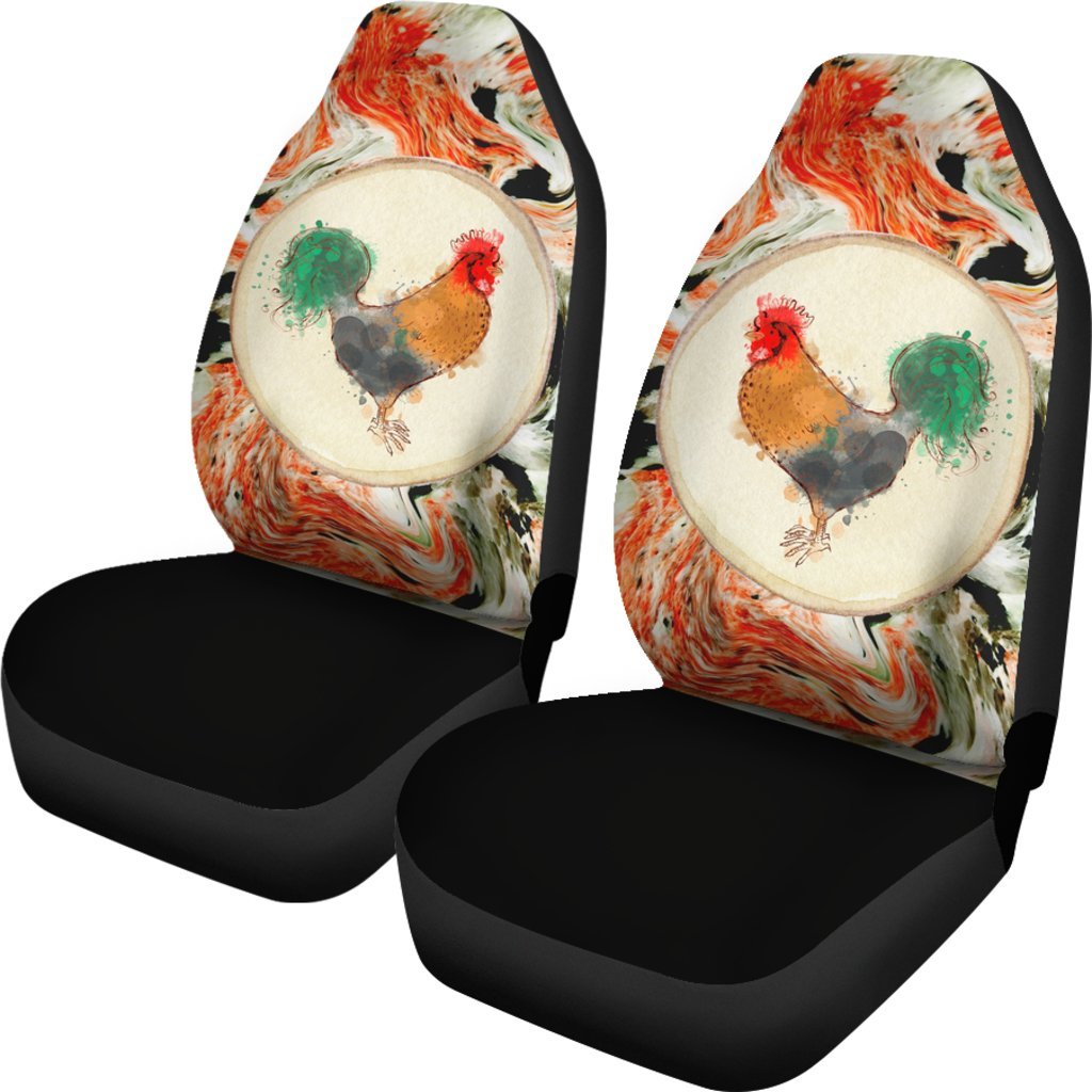 Pastel Chicken Universal Fit Car Seat Covers