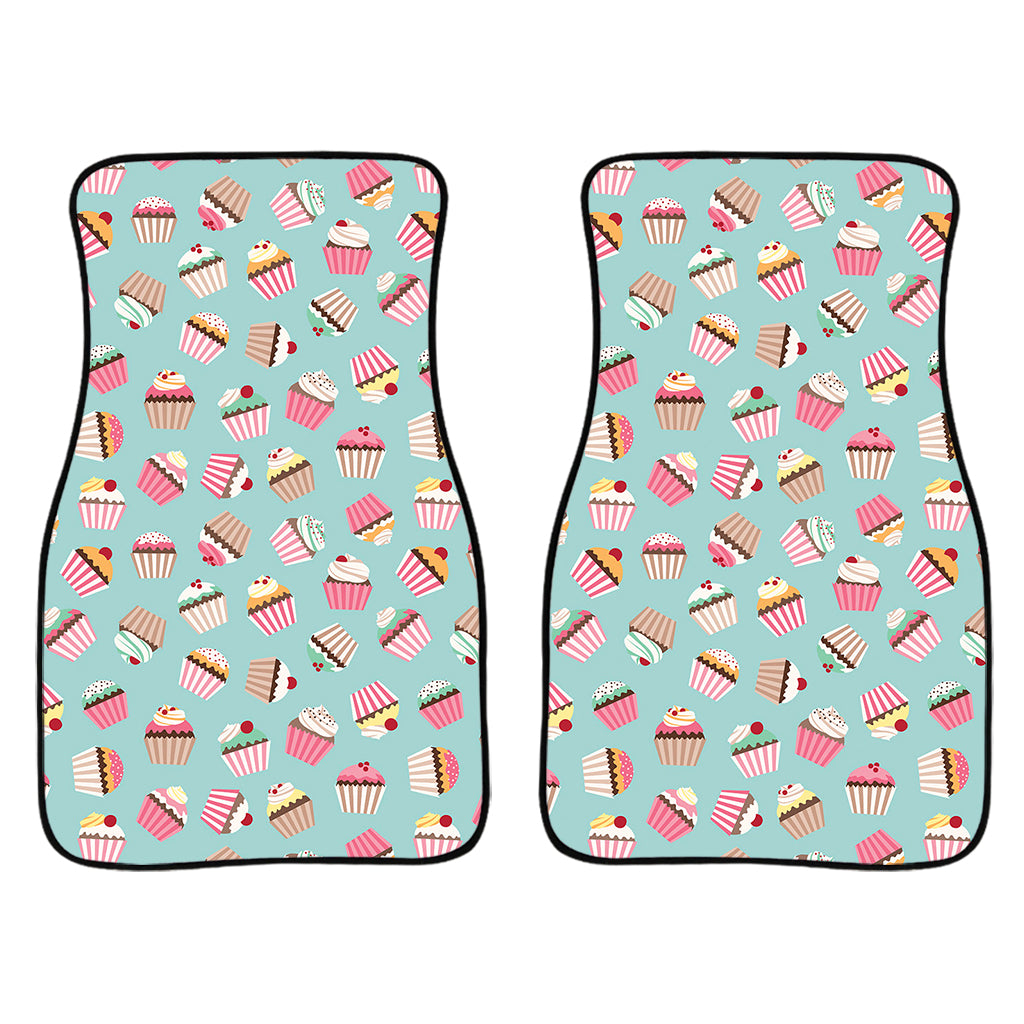 Pastel Cupcake Pattern Print Front Car Floor Mats