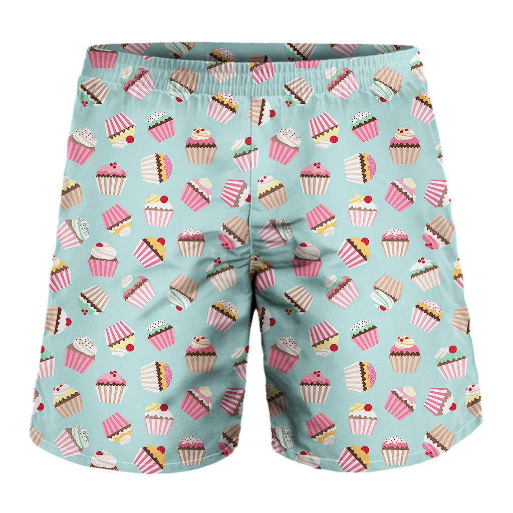 Pastel Cupcake Pattern Print Men's Shorts