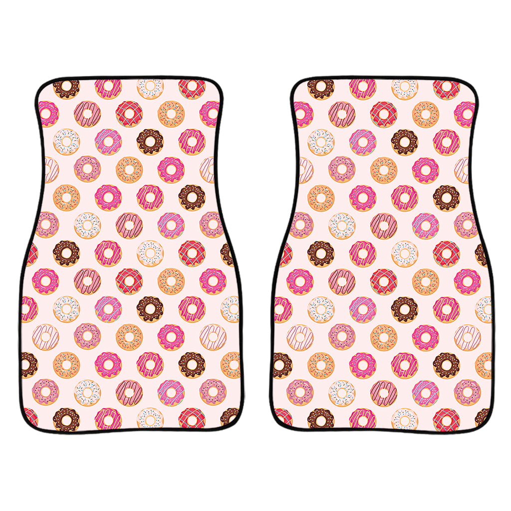 Pastel Donut Pattern Print Front Car Floor Mats