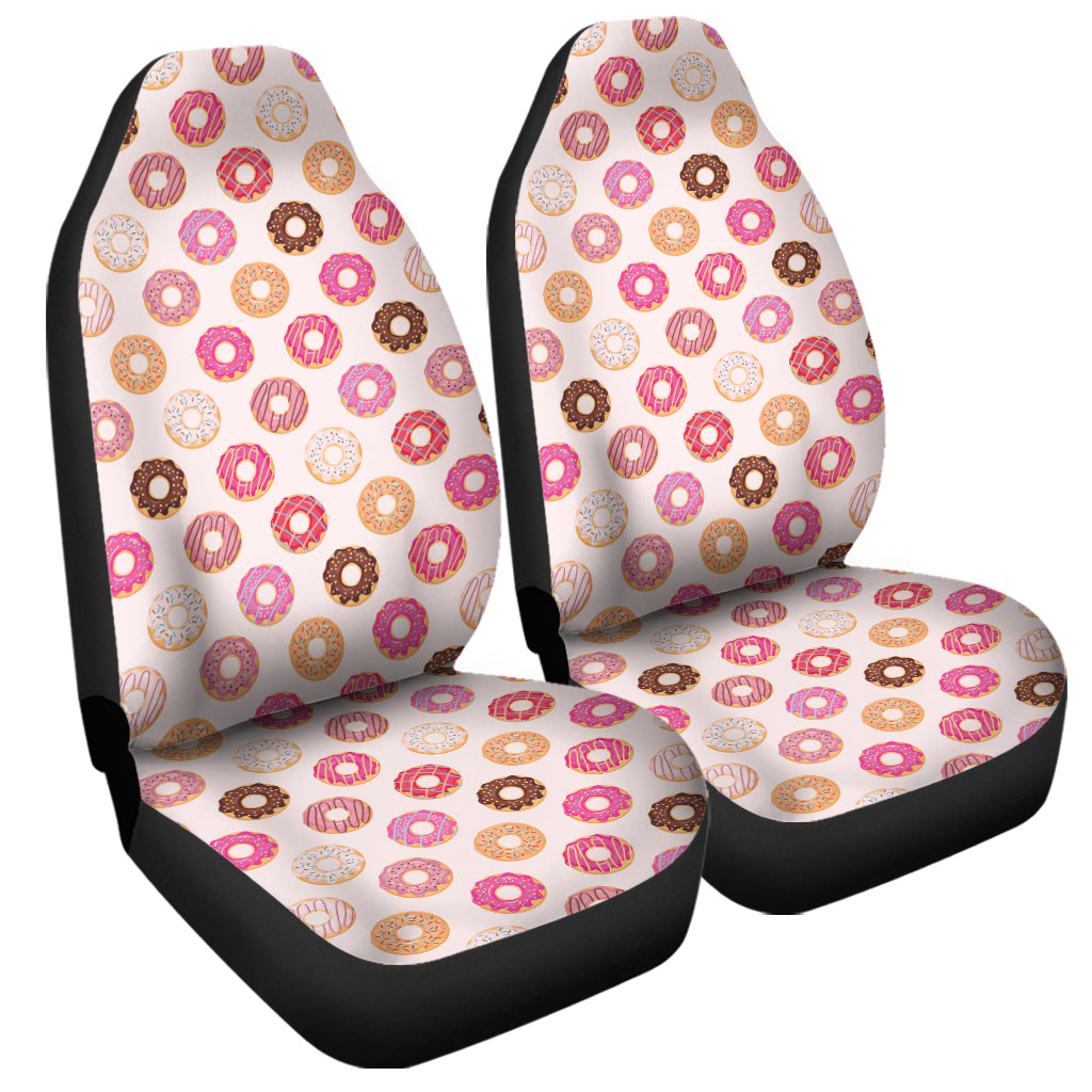 Pastel Donut Pattern Print Universal Fit Car Seat Covers