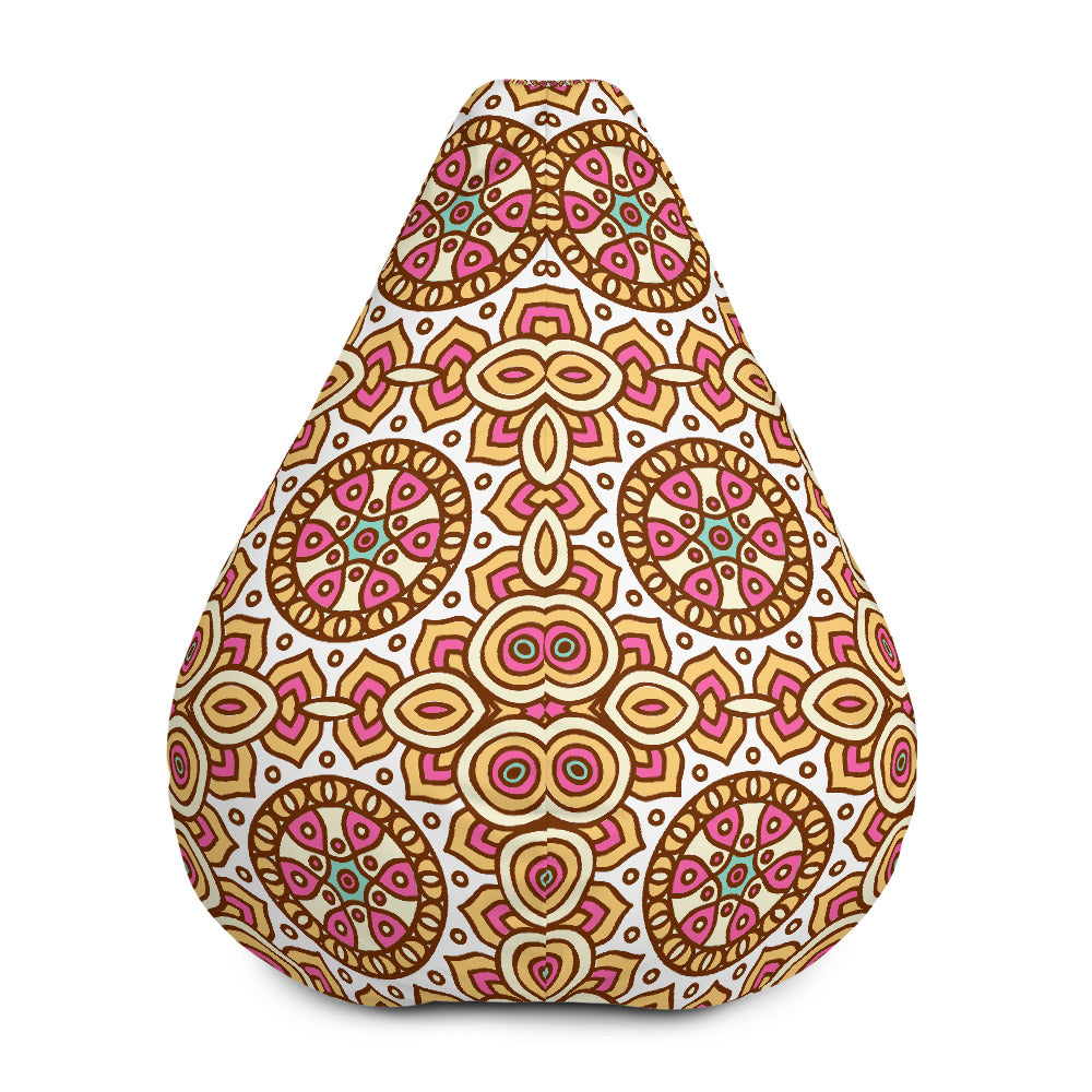 Pastel Ethnic Mandala Print Bean Bag Cover