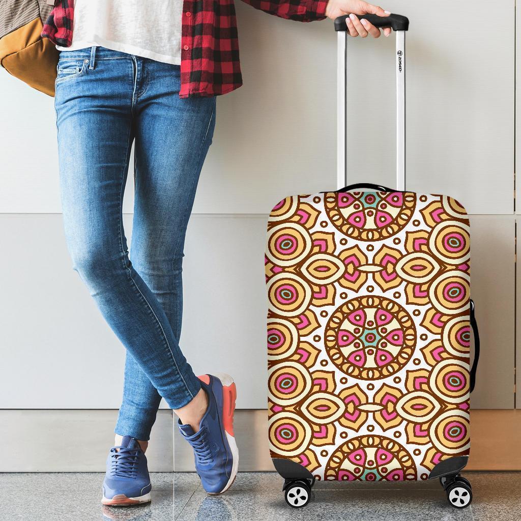 Pastel Ethnic Mandala Print Luggage Cover