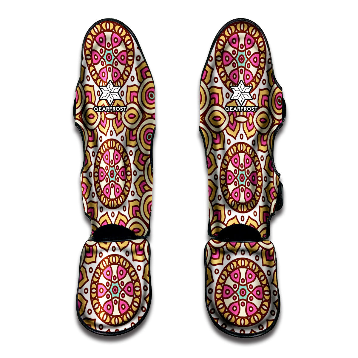 Pastel Ethnic Mandala Print Muay Thai Shin Guards