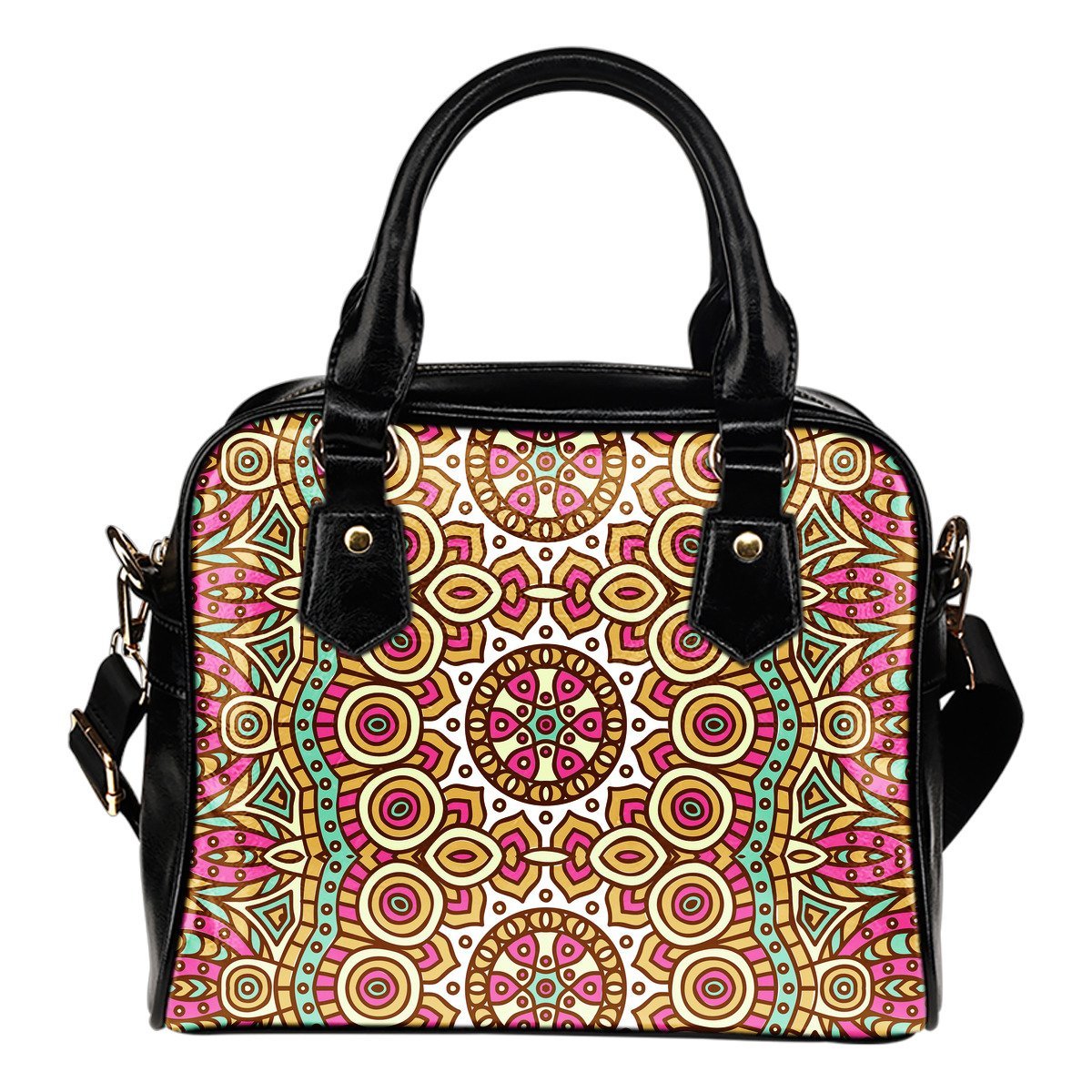 Pastel Ethnic Mandala Print Shoulder Handbag