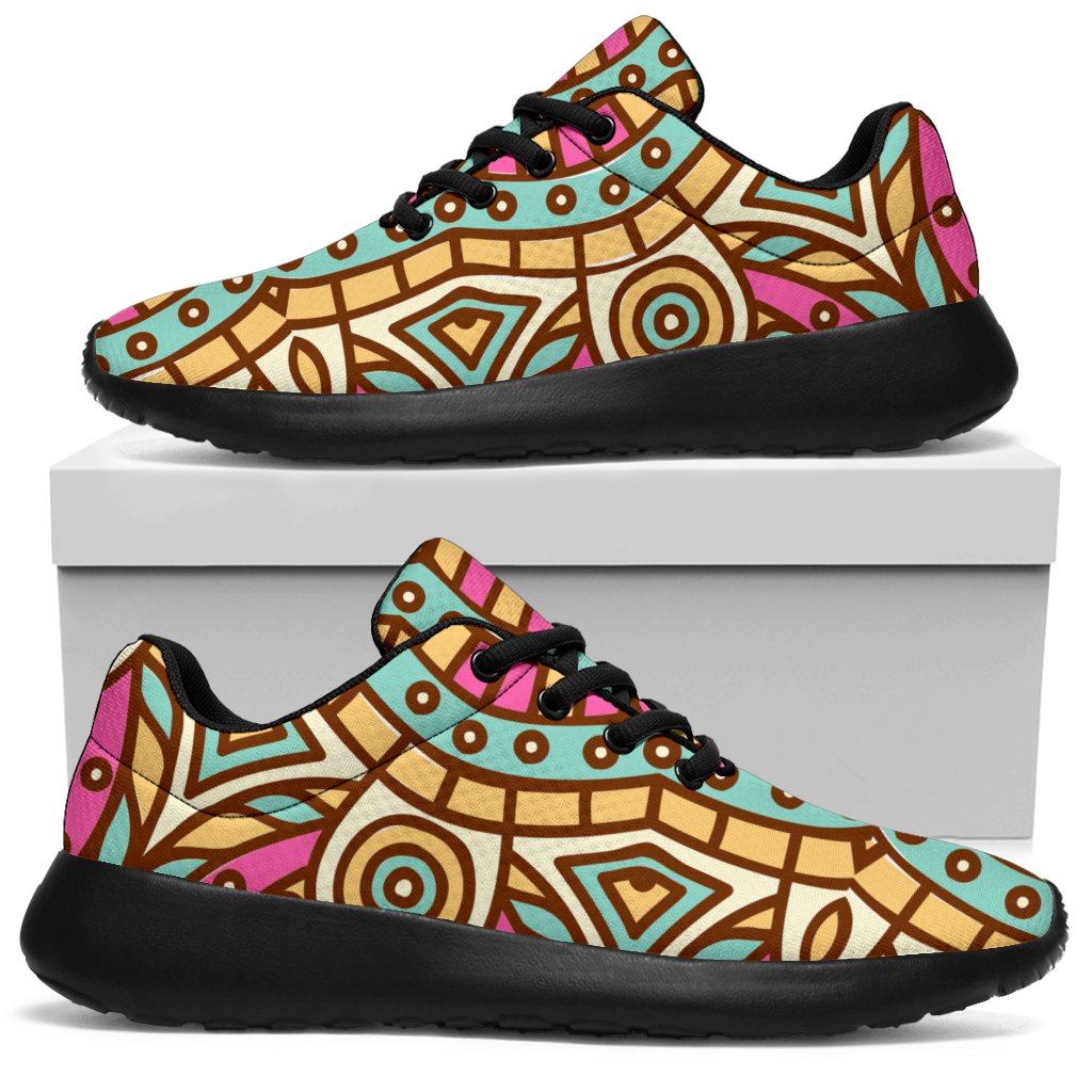 Pastel Ethnic Mandala Print Sport Sneakers