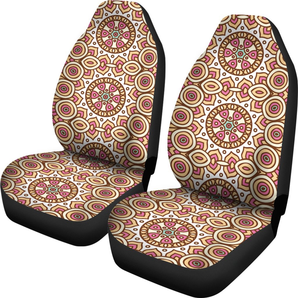 Pastel Ethnic Mandala Print Universal Fit Car Seat Covers