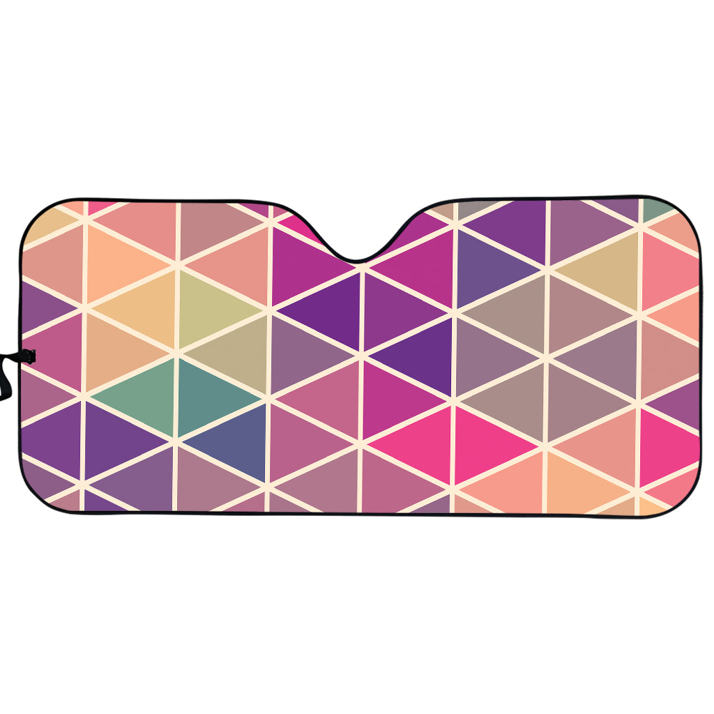 Pastel Geometric Shape Pattern Print Car Sun Shade