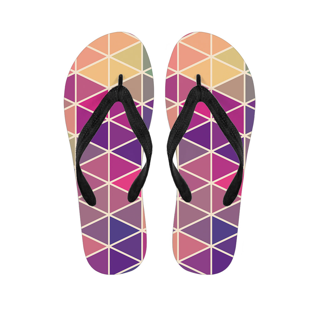 Pastel Geometric Shape Pattern Print Flip Flops