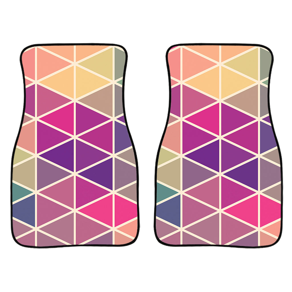 Pastel Geometric Shape Pattern Print Front Car Floor Mats