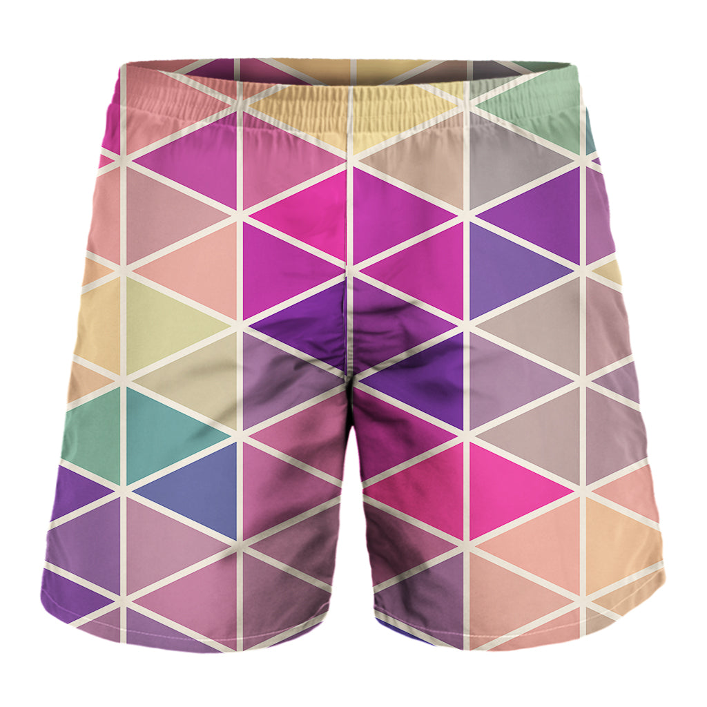 Pastel Geometric Shape Pattern Print Men's Shorts