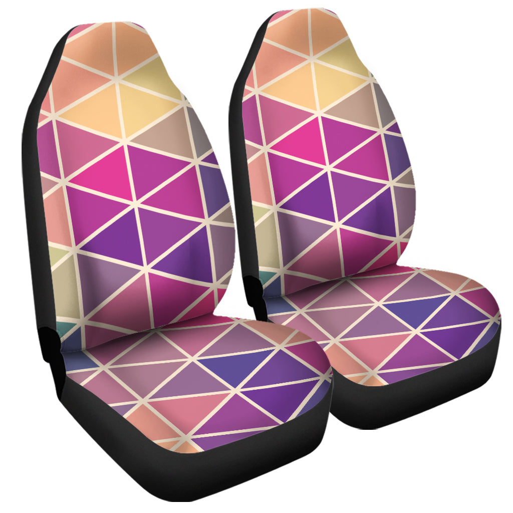 Pastel Geometric Shape Pattern Print Universal Fit Car Seat Covers