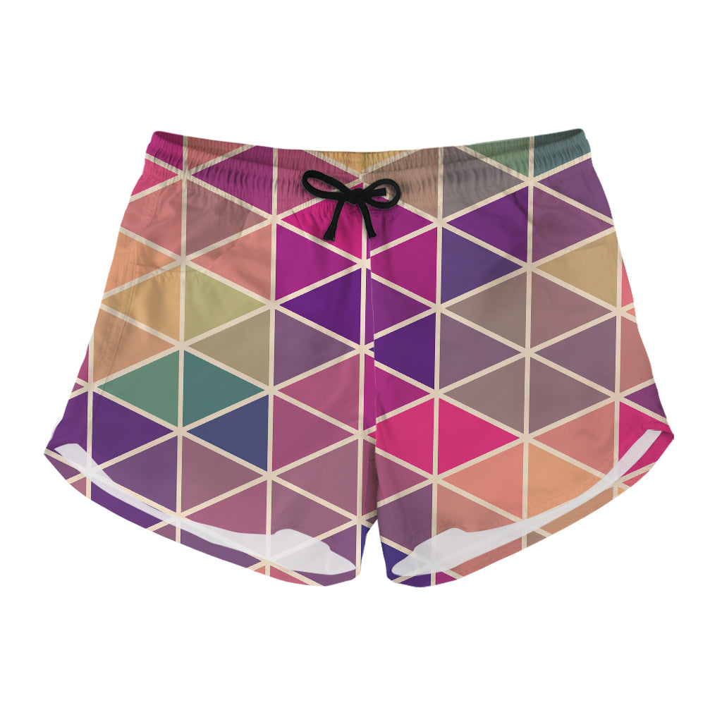 Pastel Geometric Shape Pattern Print Women's Shorts