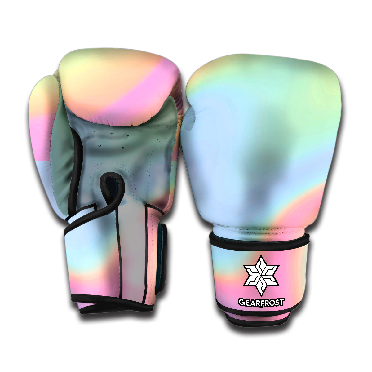 Pastel Holographic Print Boxing Gloves