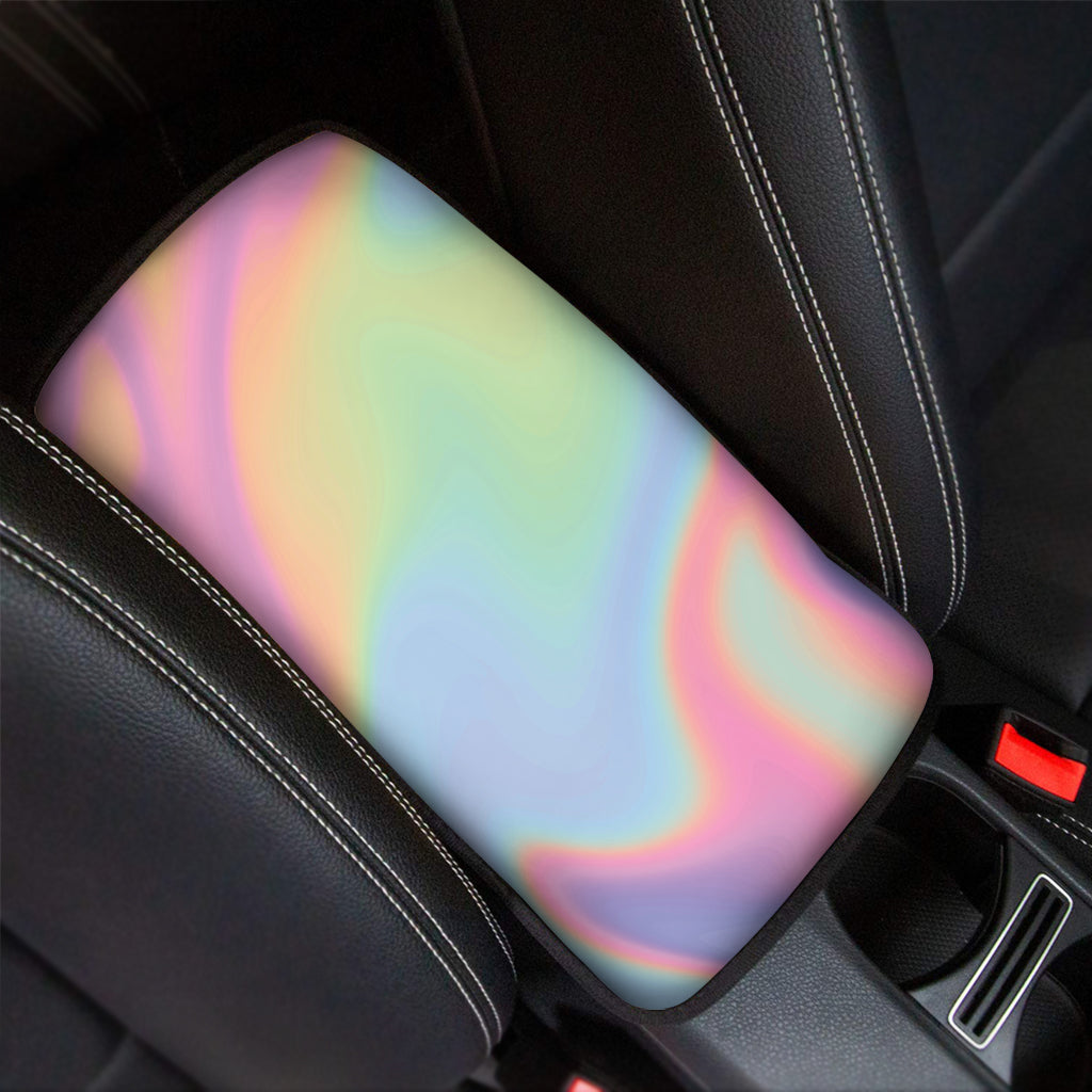 Pastel Holographic Print Car Center Console Cover