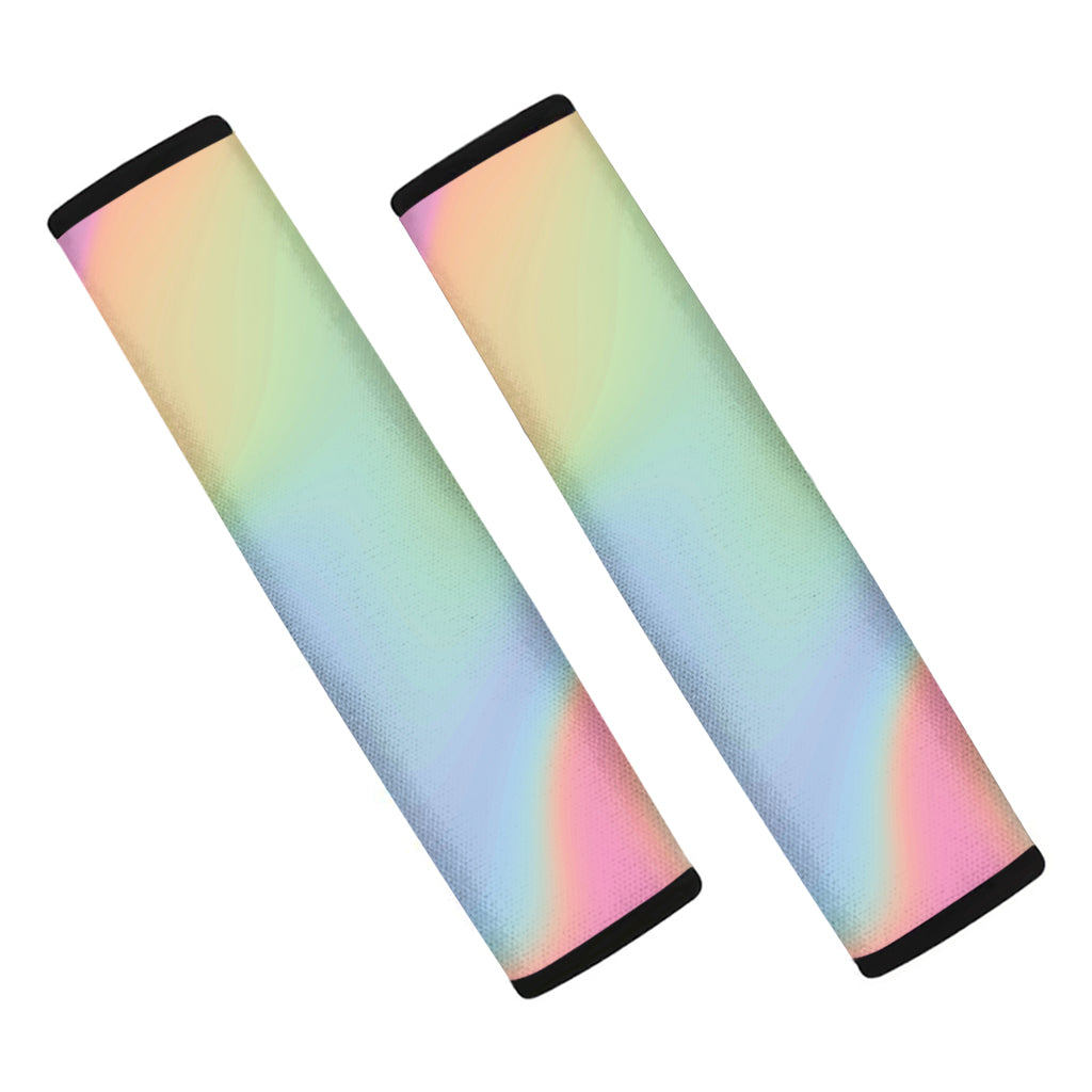 Pastel Holographic Print Car Seat Belt Covers