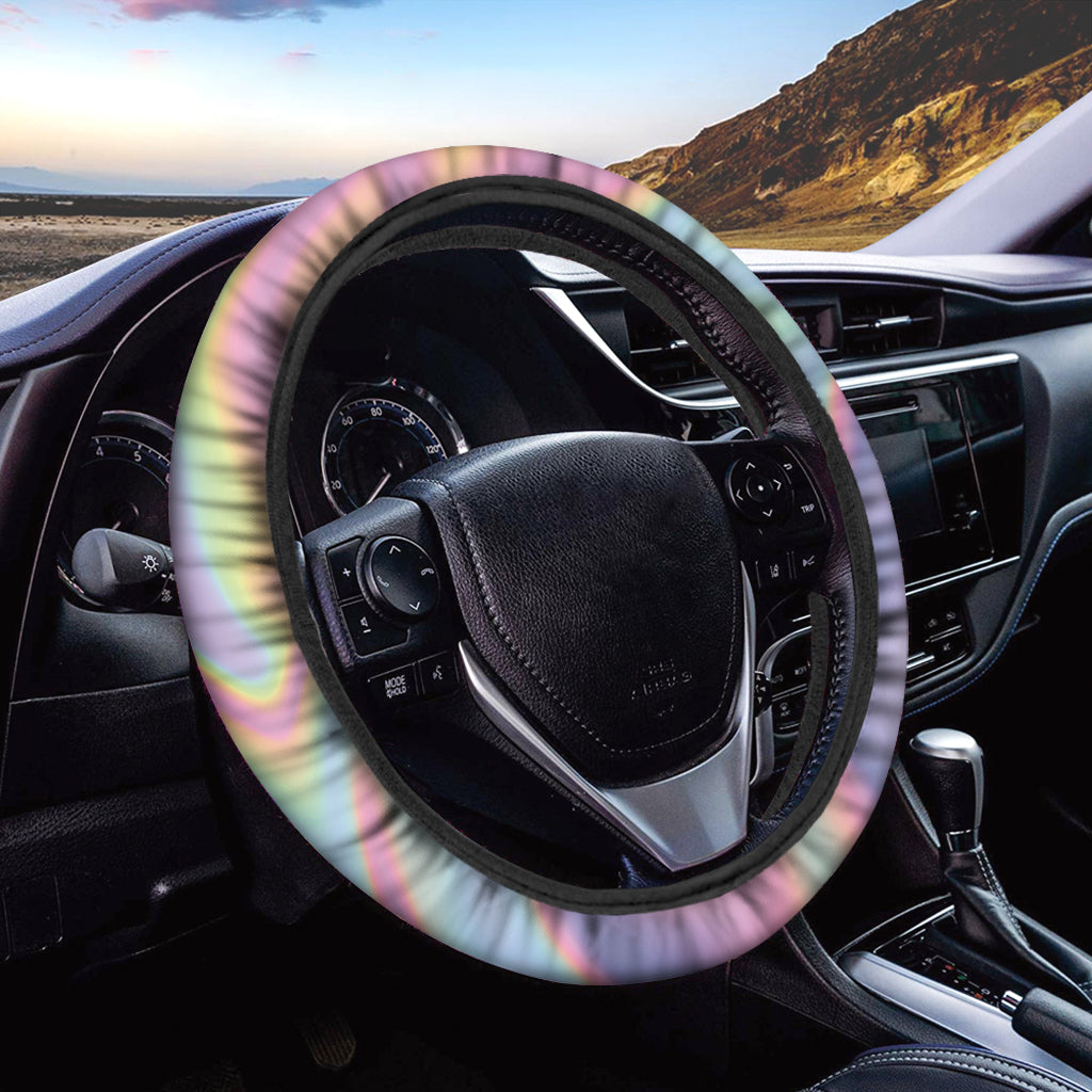 Pastel Holographic Print Car Steering Wheel Cover