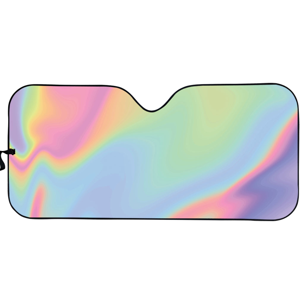 Pastel Holographic Print Car Sun Shade