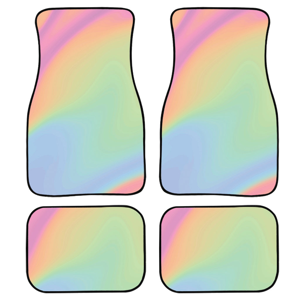 Pastel Holographic Print Front and Back Car Floor Mats