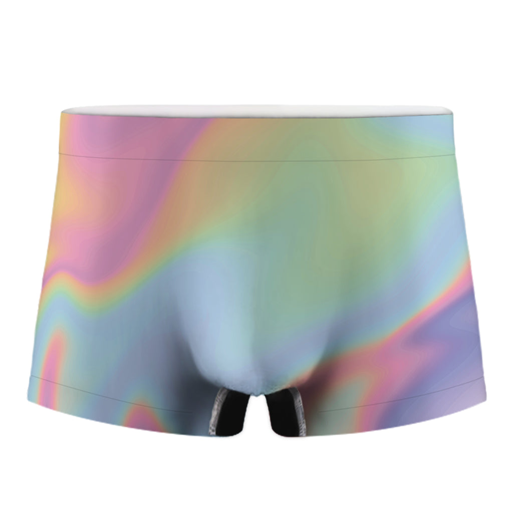 Pastel Holographic Print Men's Boxer Briefs