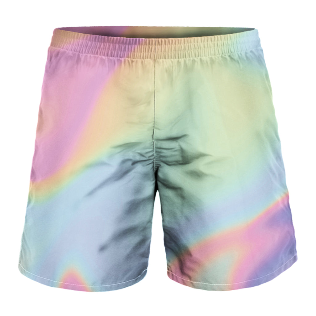 Pastel Holographic Print Men's Shorts