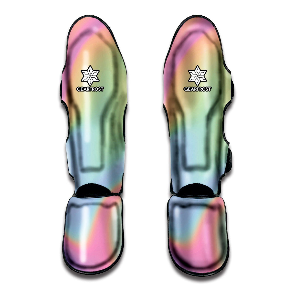 Pastel Holographic Print Muay Thai Shin Guards