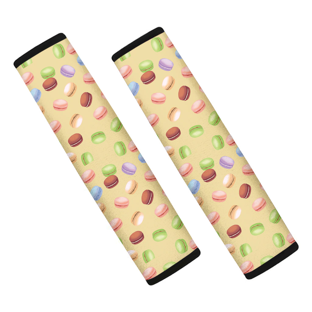 Pastel Macaron Pattern Print Car Seat Belt Covers