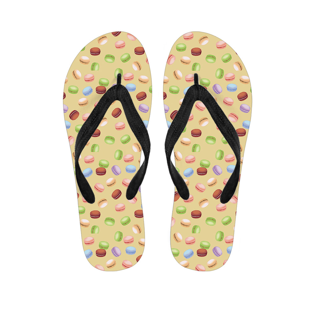 Pastel Macaron Pattern Print Flip Flops