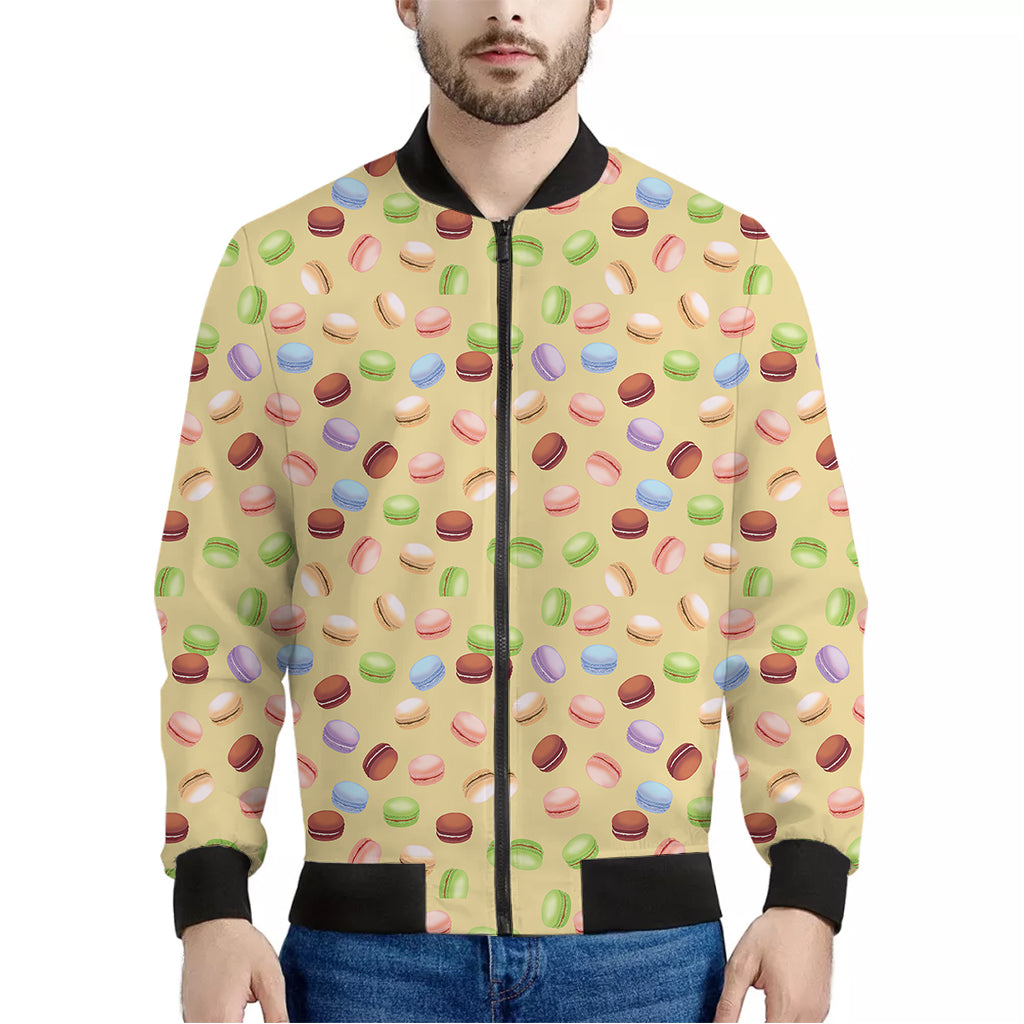 Pastel Macaron Pattern Print Men's Bomber Jacket