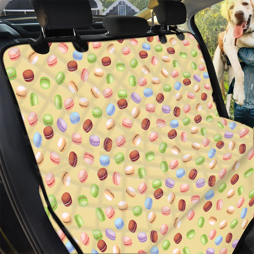 Pastel Macaron Pattern Print Pet Car Back Seat Cover