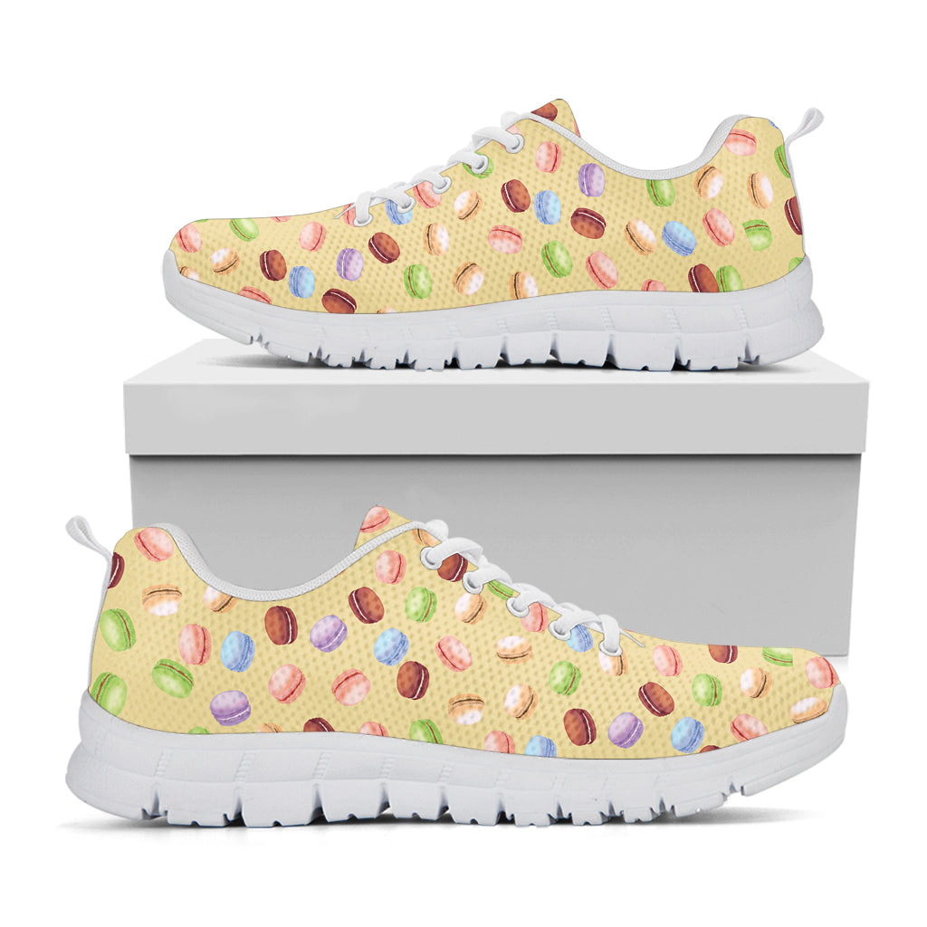 Pastel Macaron Pattern Print White Sneakers