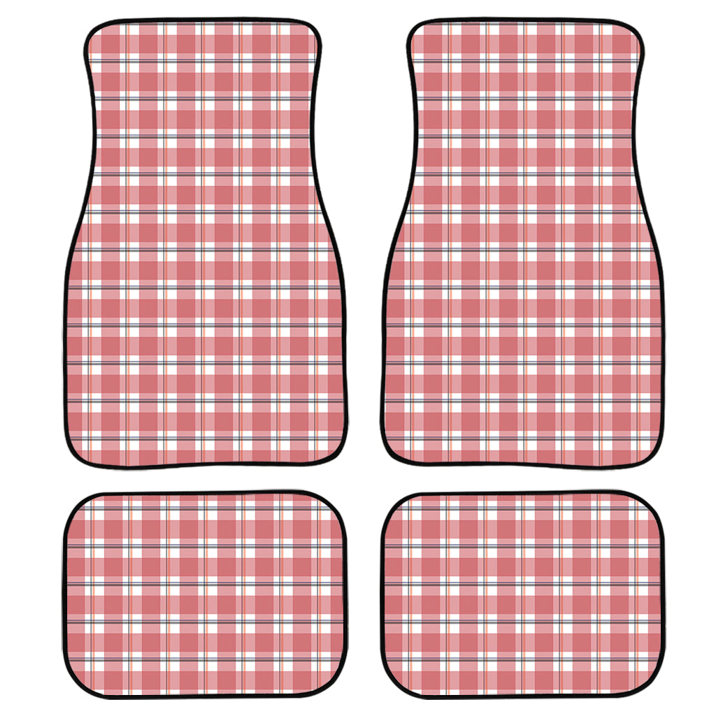 Pastel Madras Pattern Print Front and Back Car Floor Mats