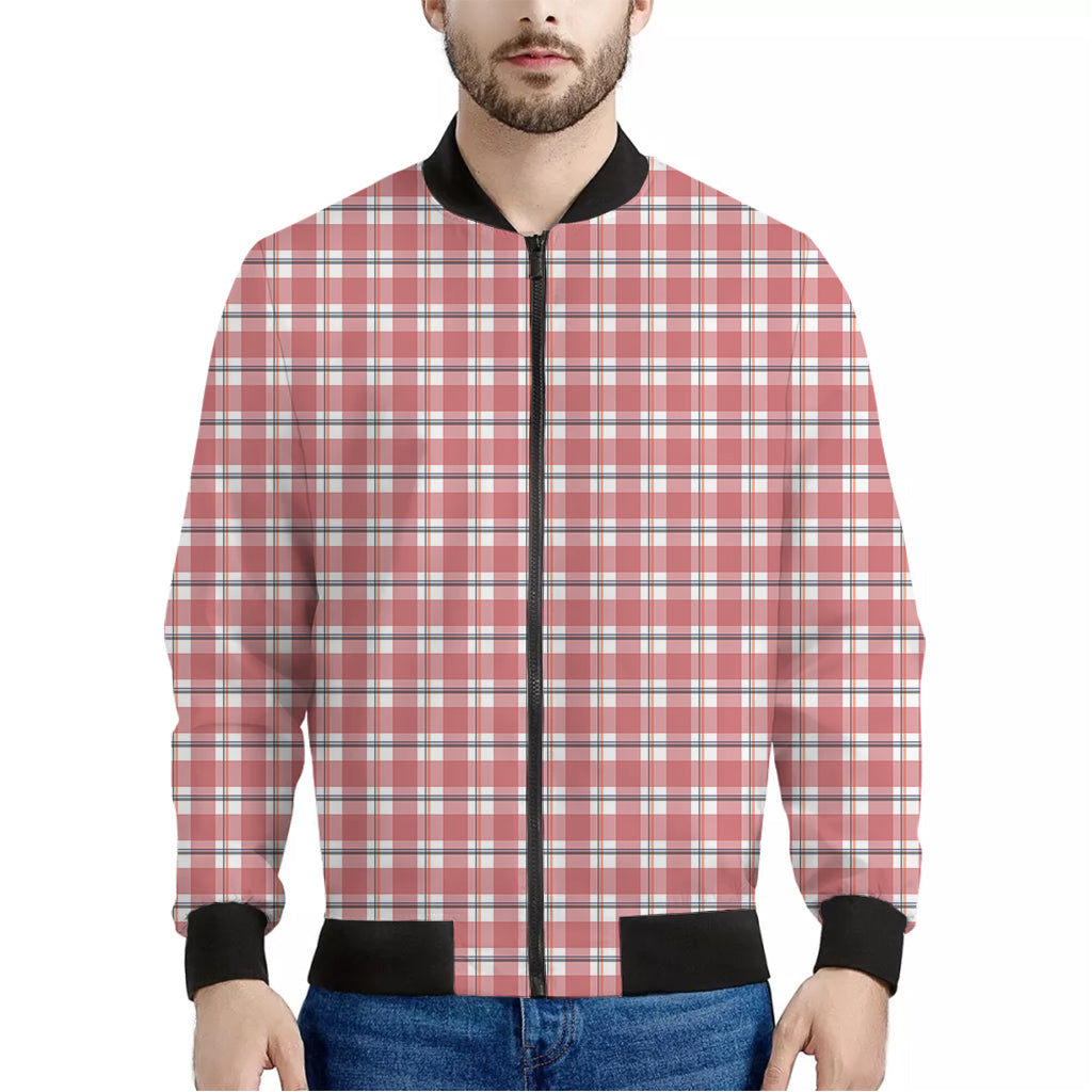 Pastel Madras Pattern Print Men's Bomber Jacket