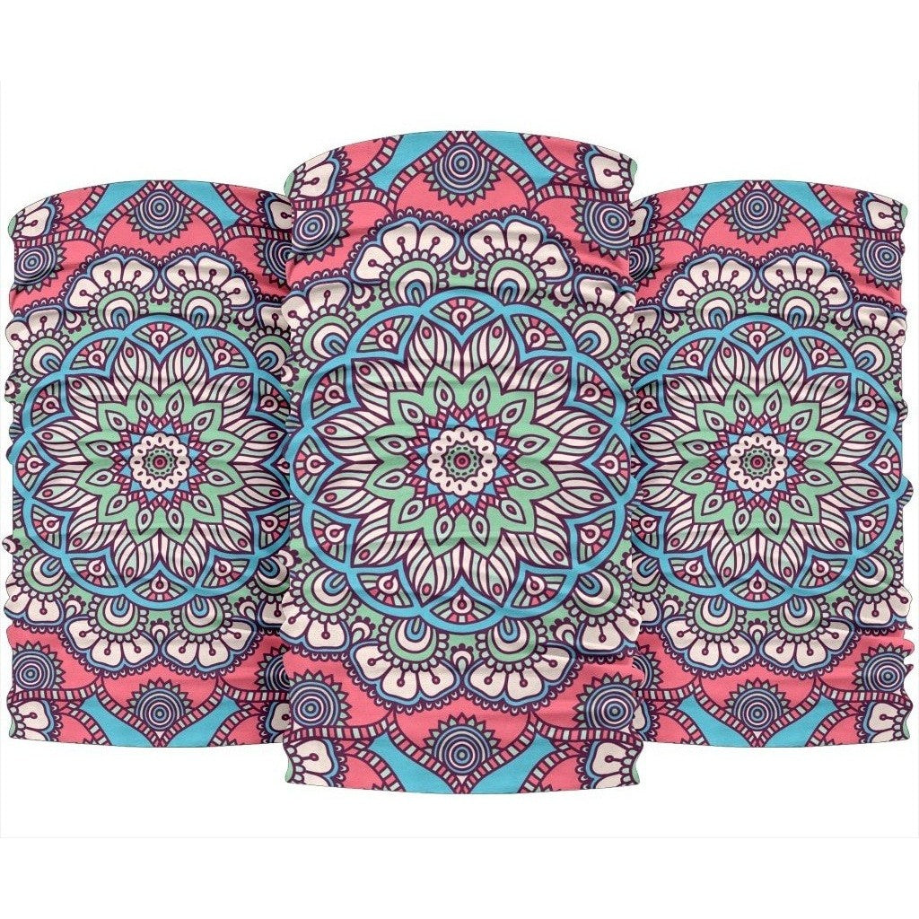 Pastel Mandala Bohemian Pattern Print 3-Pack Bandanas